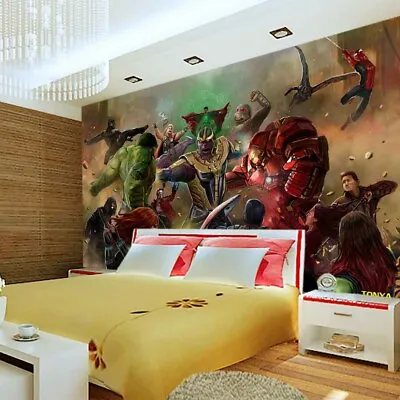 Marvel Movie Full Wall Mural Photo Wallpaper Printing 3D Decor Kid Home • $268.39