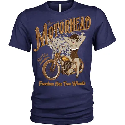 £9.95 • Buy Men's Rockabilly Biker T-Shirt | S To Plus Size | Pinup Rider Motor Head
