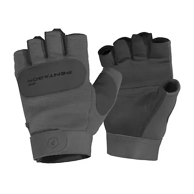 Pentagon Gloves Multi Purpose Man Tactical Work 1/2 Duty Mechanic Grey • $62.18