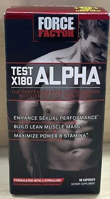 $19.99 • Buy Force Factor Test X180 Alpha - 60 Capsules *EXP 6/25*