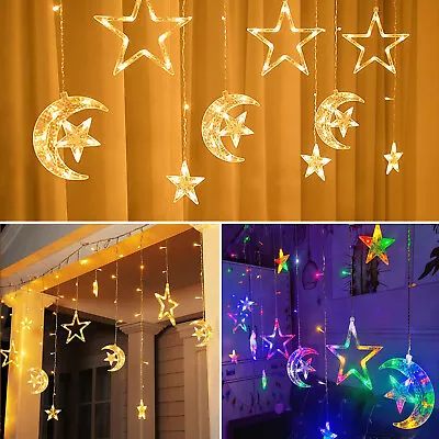 £4.99 • Buy Christmas LED String Fairy Curtain Lights Twinkling Star Window Party Decor