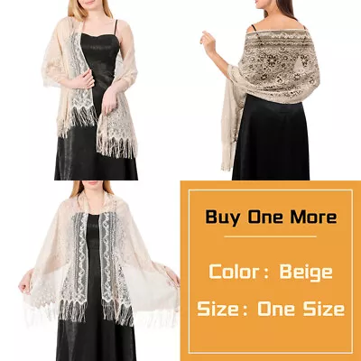 Womens V-Neck Lace Maxi Long Dress Ladies Summer Holiday Beach Casual Sundress • £5.49