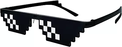 Thug Life Sunglasses Pixelated Mosaic Glasses Party Glasses MLG Shades (12 Pixel • $25.05