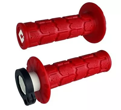 ODI MX V2 ROGUE Lock-On Grips (2&4-Stroke) Motocross -RED- Made In USA • $27.95