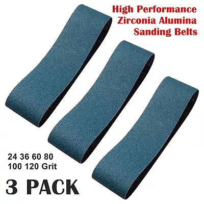 Zirconia Sanding Belts 4 X36 6x48  24 60 100 120 Grit Metal Grinding Sander Belt • $20.79