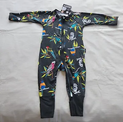 Bonds BZBVW 0XK Bush Bird Watch Printed Zip Wondersuit Romper Size 00 New • $19.95