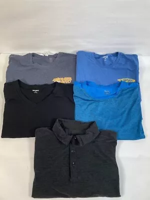Lot Of 5 - Men's Different T-Shirt Polo Short Sleeve Mixed Colors Size 2XL • $19.99
