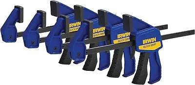 IRWIN QUICK-GRIP Clamps One-Handed Mini Bar 6-Inch 4-Pack (1964758) • $30