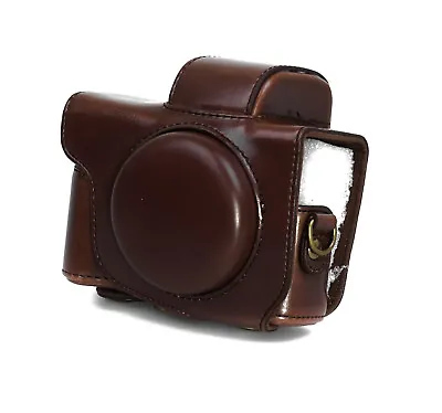 Camera Case For Canon Powershot G5X Leatherette G5 X Bag Coffee CC1119b • $54.40