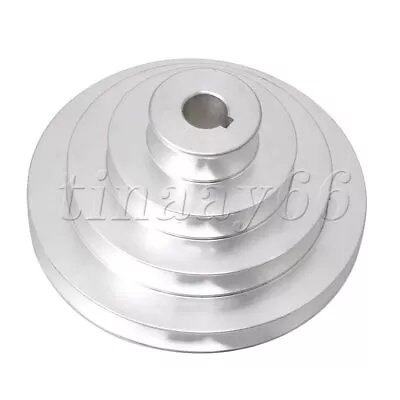 Aluminum 16mm Bore Dia 4 Step Belt Pulley A Type V-Type For Motor Shaft Drive • $34.79