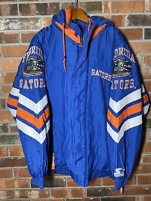 Vintage Florida Gators Starter Jacket Puffer Coat Blue Large • $99.99