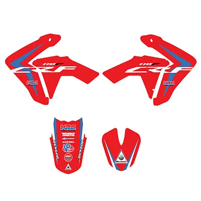Honda Crf110 Team Graphics Kit Stickers 2013 2014 2015 2016 2017 2018 Motocross • $38.95