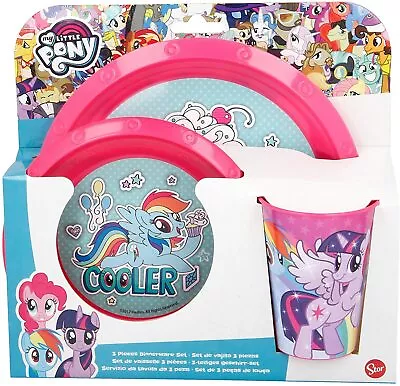 My Little Pony 3 Piece Meal Set With Plate Bowl And Tumbler • £9.99