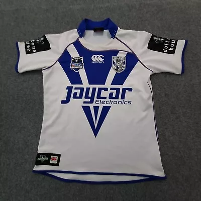 Canterbury Bulldogs Jersey Womens 14 White Rugby League Short Sleeve Size 14 • £22.43