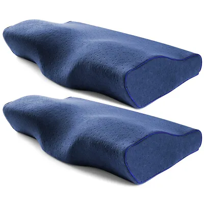 2Pack Memory Foam Contour Cervical Sleep Pillow Orthopedic Neck Shoulder Support • $30.99