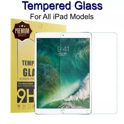 1 Tempered Glass Screen Protector Film For IPad 8 7 6 5 Air 1 2 Pro 10.2 Nonoem • $7.89