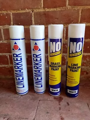 White Line Marker Spray Paint 4 Part Used Cans • £10