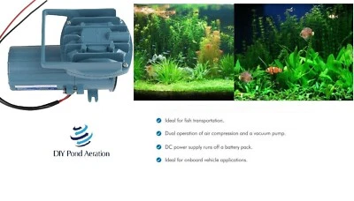 $175.99 • Buy 12v DC Compressor Fish Tank Pond Aquarium Aquaculture Aerator PUMP 68 Lpm 35W