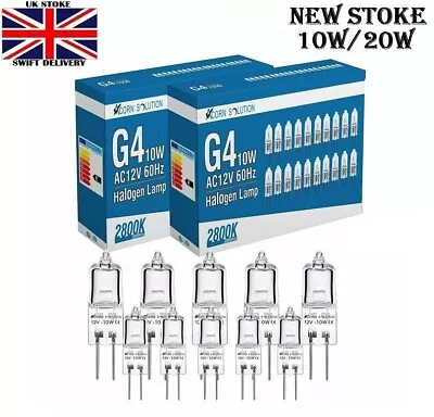 £4.19 • Buy 10pcs G4 Halogen Bulbs Capsule Lamps Light Lamp 10W 20W Watt 12V Volt 2 Pin UK