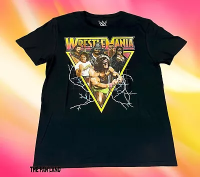 New WWE WrestleMania V The Ultimate Warrior Macho Man Vintage Mens T-Shirt • $19.95