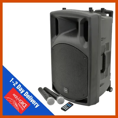 QTX QX15PA 15  BLUETOOTH Portable PA System With Wireless Microphone USB SD MP3 • £339