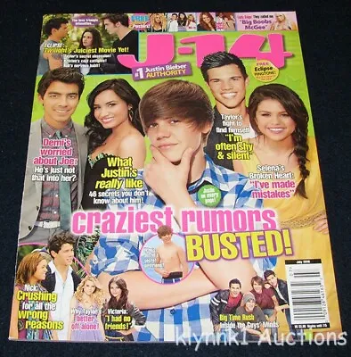 J-14 Magazine July 2010 Justin Bieber Selena Miley ICarly Taylor Swift Lautner • $14.97