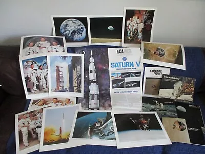 1965-1969 Nasa Msfc Apollo Missions 7 - 11 Booklets Litho Prints Saturn V Poster • £160.49