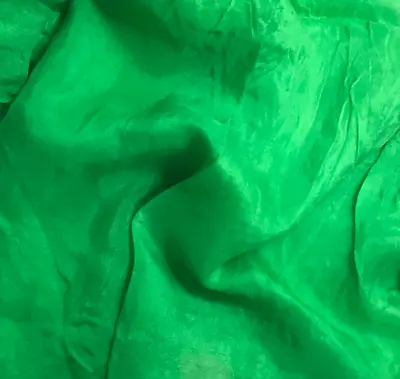 $11.99 • Buy Hand Dyed Bright Kelly Green China Silk HABOTAI Fabric
