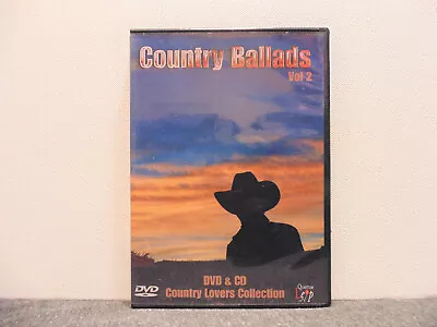 COUNTRY BALLADS VOL 2 - DVD+CD- Charlie Rich Tammy Wynette Et Al --- SEE PHOTOS • £3.45