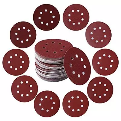 100PCS 5 Inch 8 Holes Sanding Discs 60 120 240 400 600 800 1000 1200 1500 2000 G • $18.51