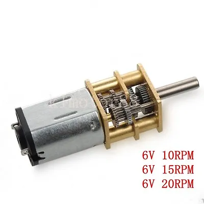 1Pcs DC6V/12V N20 Micro Gear Motor Gear Ratio 1:1000 High Torque 10/15/20/30rpm • $6.79