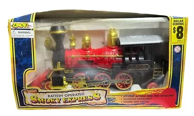 Vintage Smoky Express Battery Operated Loco Train Mystery Action Free Wheeling • $39.99