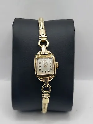 Vintage Lanco 15 Jewels Rolled Gold Swiss Wristwatch Untested For Parts 16.5mm • £18.74