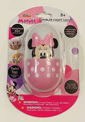 NEW DISNEY JUNIOR MINNIE MOUSE CLUBHOUSE FUNHOUSE Tumbler Night Light Twist Top • $6.99
