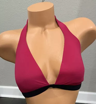 SEXY Victoria's SECRET 34D BRA WIRELESS PINK PURPLE HALTER V PLUNGE • £11.56