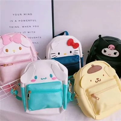 Sanrio Hello Kitty Kuromi PU Leather Shoulder Bag Mini Backpack Crossbody Bag • $21.59