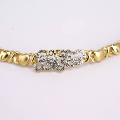 18k Layered Real Gold Filled Xo I Love You Bracelet 7.5 Inches  • $15