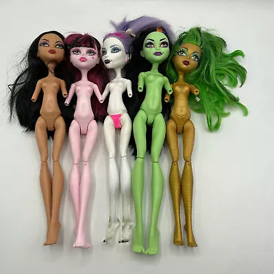 Monster High 5 Dolls AS IS Condition For Parts & Repair Missing Pieces Hair READ • $24.99