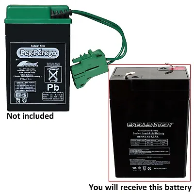 Peg Perego 6 Volt 6 V John Deere Tractor Replacement Rechargeable Battery New • $21.55