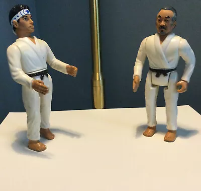 Daniel And Mr.Miyagi Vintage Karate Kid Tri Action Figure 1986 Remco Cobra Kai • $50