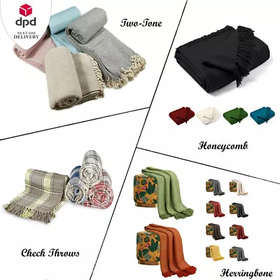 £19.99 • Buy 100% Cotton Large - XXL  Traditional Throws / Blanket For Chair / Sofa / Bed 