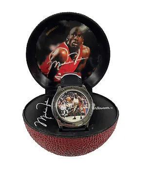 Vtg 90s Michael Jordan Wilson Wrist Watch Basketball Collectible Chicago Bulls • $99.99