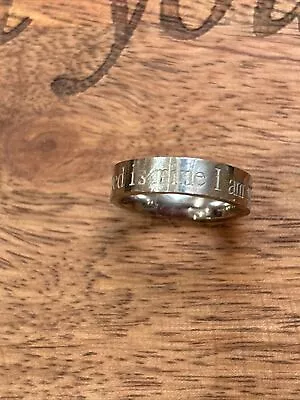 316L Stainless Steel  I Am My Beloved`s And My Beloved Is Mine  Band Ring • $19