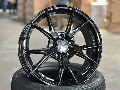 New 17x7.5J ENKEI PHOENIX (4 Wheel) 5x114.3 Fit HONDA TOYOTA MAZDA BLACK LEXUS • $1880