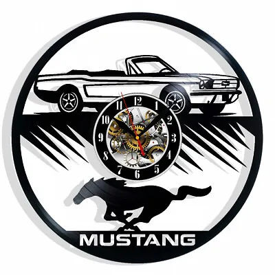 Ford Mustang Convertible 1965 Vinyl Wall Clock Gift Birthday Holiday Home Decor • $13.99