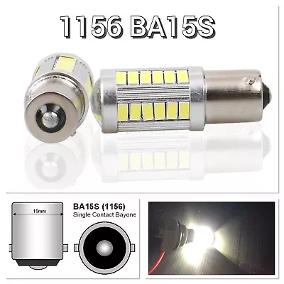 Rear Signal 1156 BA15S 33SMD 180° LED Projector Lens White Bulb K1 AW K • $15.50