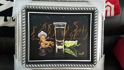 Michael Godard Tequila Nights. This Is Dos Amigos Borrachos With A Twist. • $1675