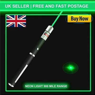 50Miles Laser Pointer Pen Green Light 532NM Lazer Hiking Flashlights Torches Pet • £5.69