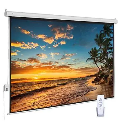Auto Motorized Projector Screen 100 Inch 16:9 HD Diagonal With Remote Control W • $175.99