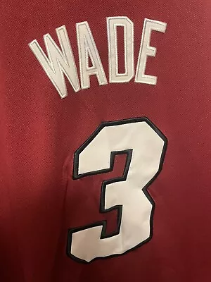 VTG NBA Majestic Miami Heat Dwyane Wade Jersey 3 Picture Portrait  XL • $12